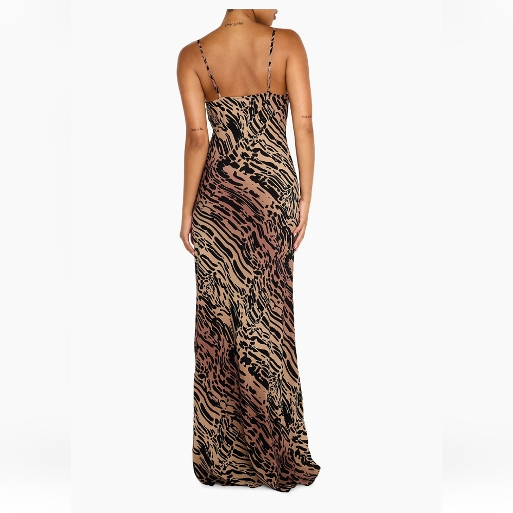 Elegant Animal Print Maxi Dress